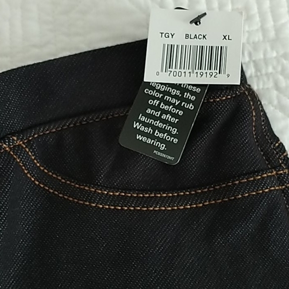 TGY Black Pull On Leggings, Sz XL - Picture 3 of 7